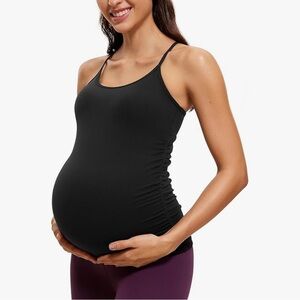 CRZ YOGA Black Maternity Tank Top